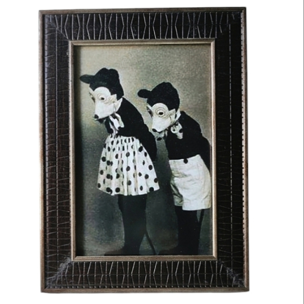 Vintage Mickey and Minnie mouse costumes  Halloween Framed Photo Print